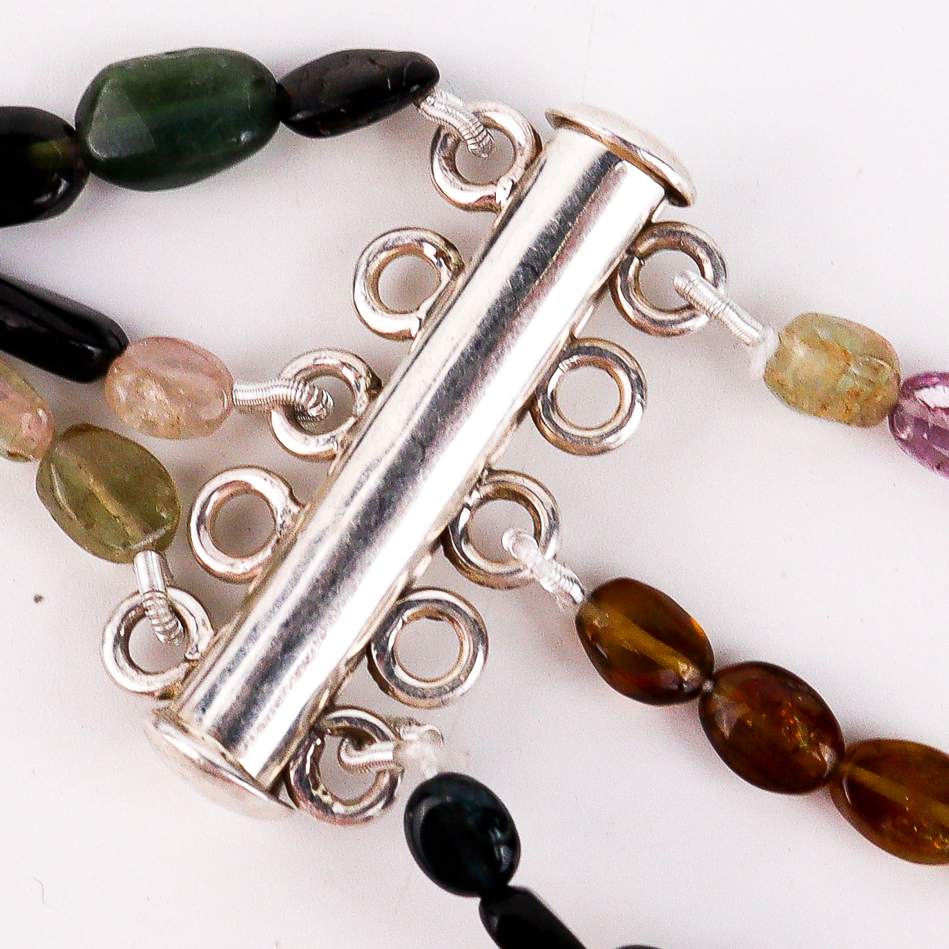 Layered Tourmaline Coin Pearl Necklace