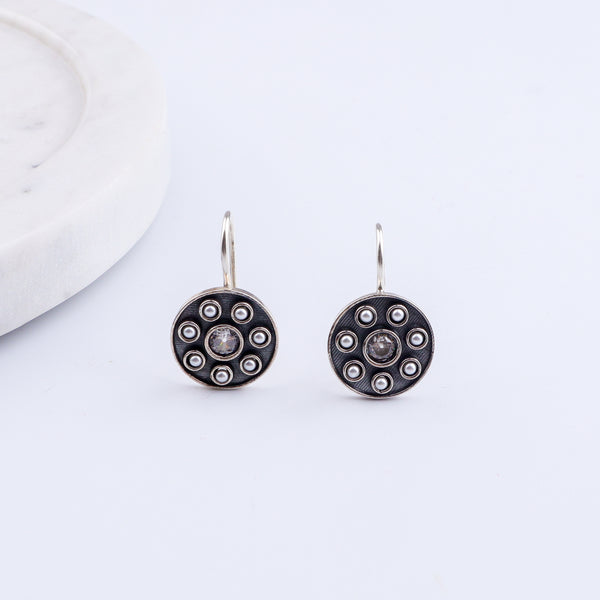 Moha Maya Pearl earrings | CZ | 92.5 Silver
