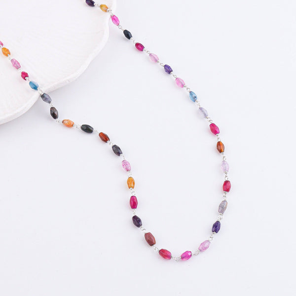 Multicolor Agate Ganthan | 92.5 Silver