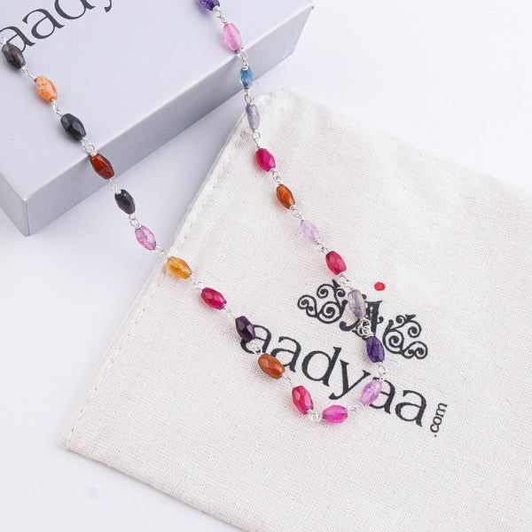 Multicolor Agate Ganthan | 92.5 Silver