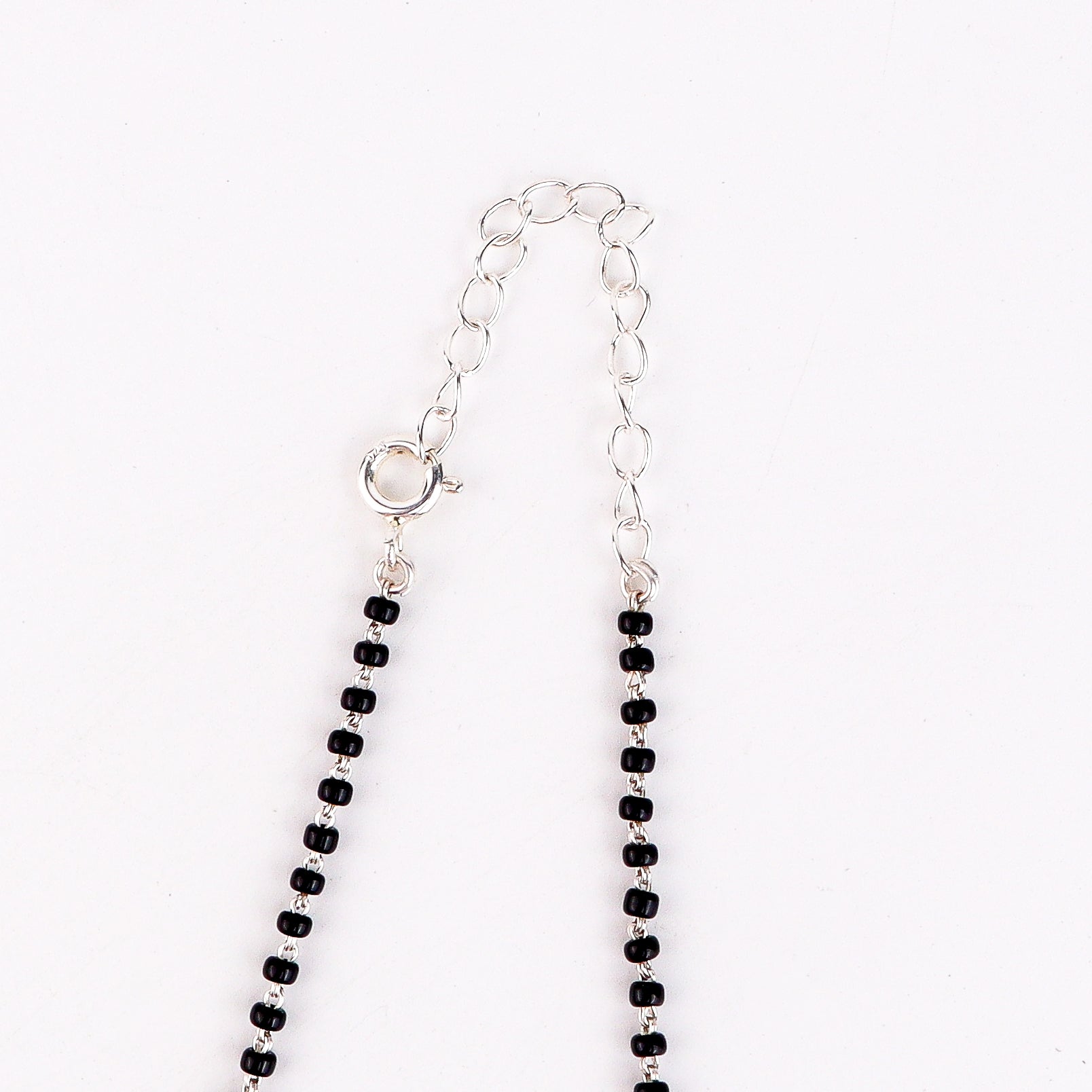 Silver Vatee String Mangalsutra with Coral