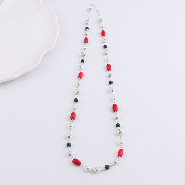 One Layer Coral, Pearl, Mohanmaal Bead, Ashtapailu & Black Spinel Ganthan