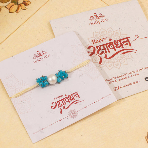 Handmade Jade and Pearl Rakhi