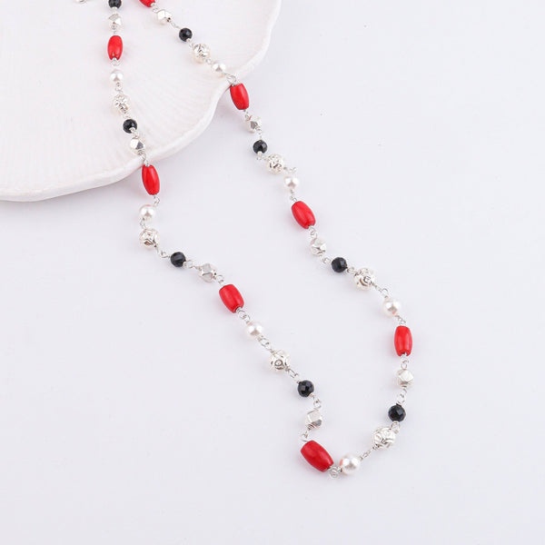 One Layer Coral, Pearl, Mohanmaal Bead, Ashtapailu & Black Spinel Ganthan