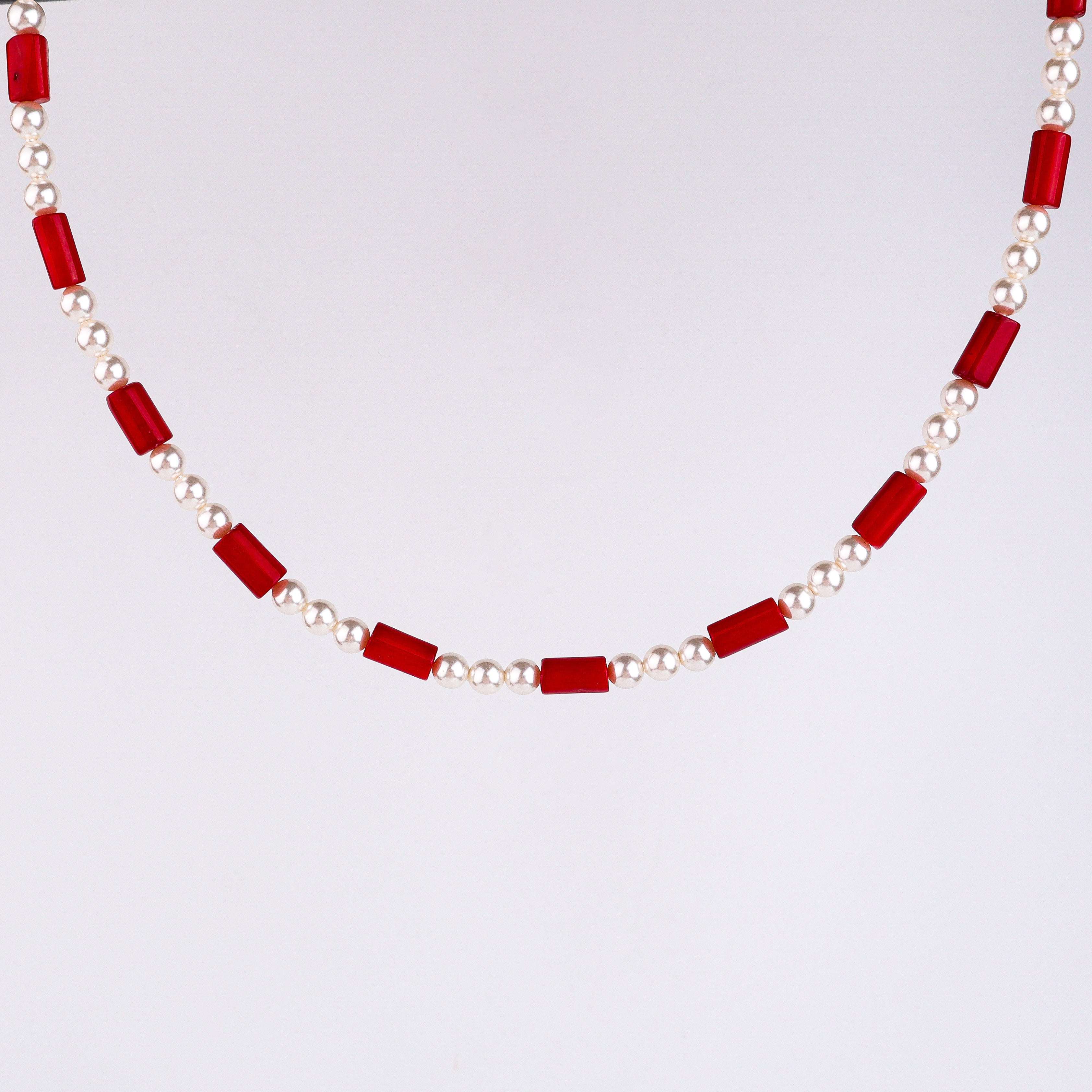 Pearl Necklace with Corals
