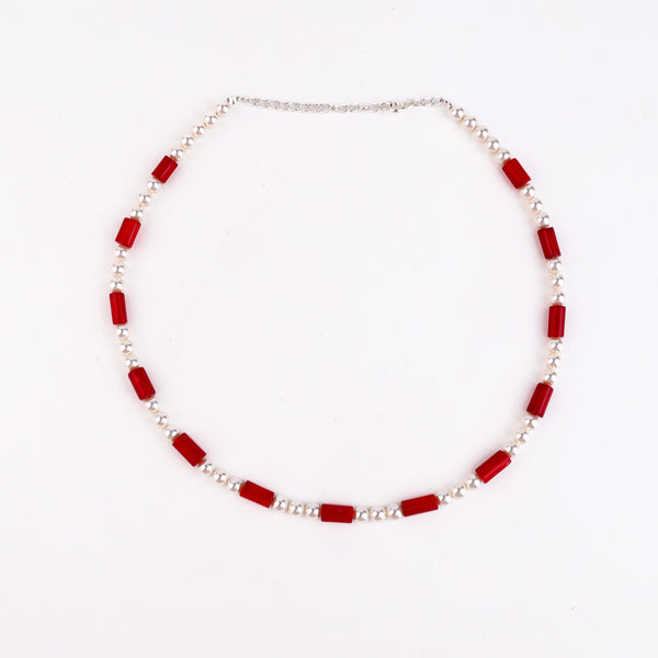 Pearl Necklace with Corals