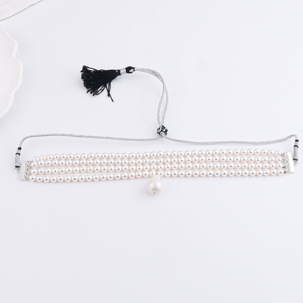 Four Layer Pearl Baroque Pearl Latkan Choker