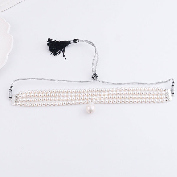 Four Layer Pearl Baroque Pearl Latkan Choker