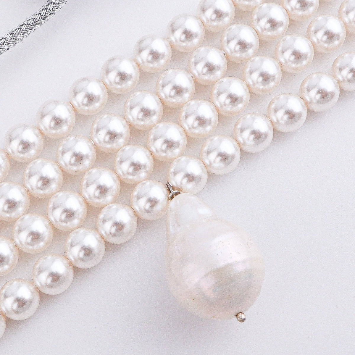 Four Layer Pearl Baroque Pearl Latkan Choker
