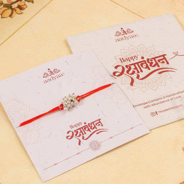 Pearl Bunch Rakhi (Project Handmade)
