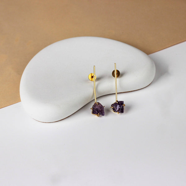 Detailed view of 22K gold-plated fashion earring highlighting intricate motifs, textured detailing, and premium 22K gold-plated finish