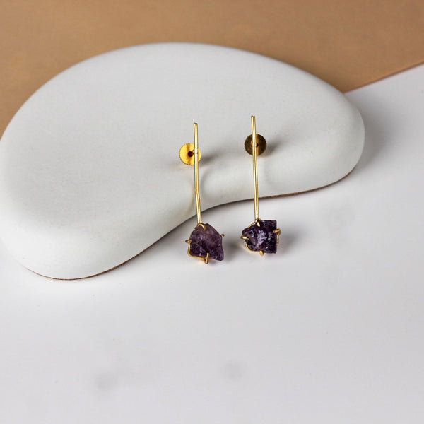 Close-up of 22K gold-plated fashion earring showcasing intricate detailing, fine craftsmanship, and rich 22K gold plating
