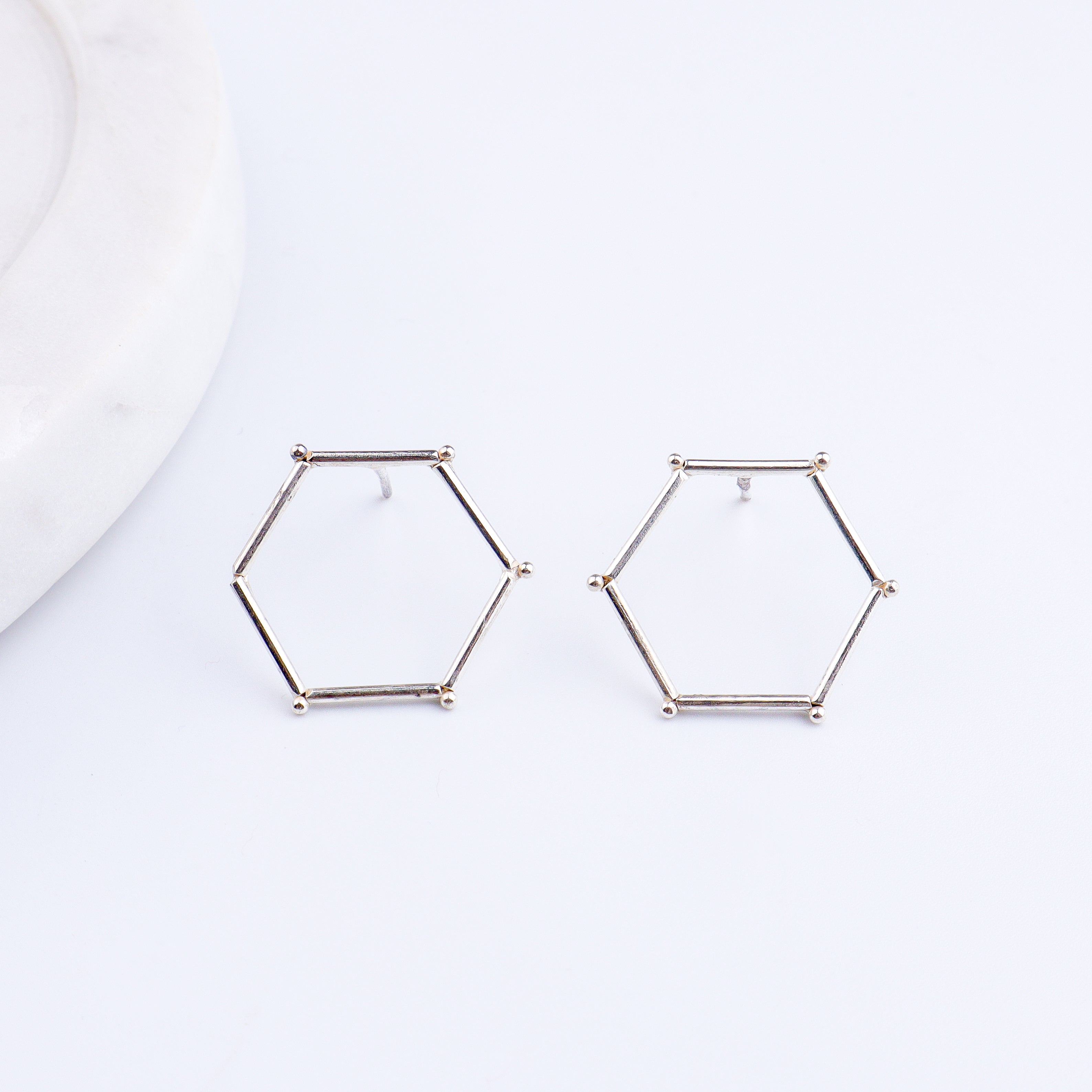 Handmade Hexagonal Earring (Plain)