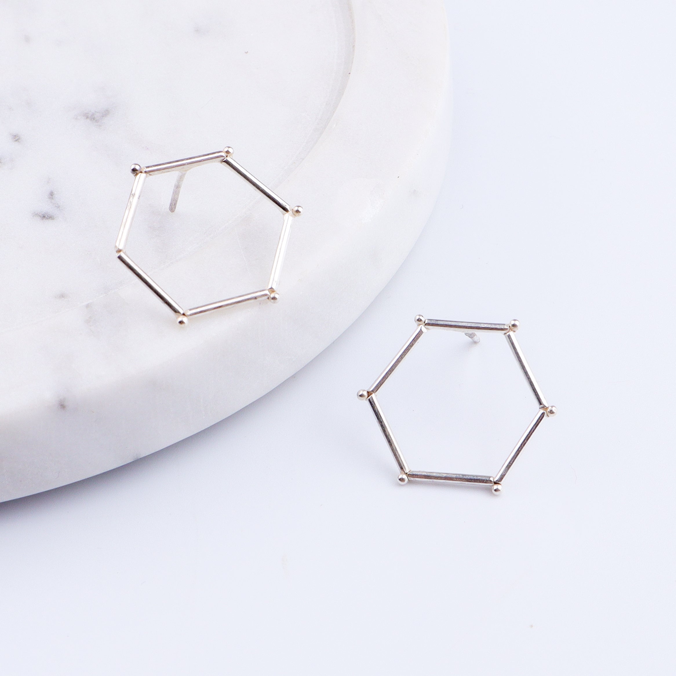 Handmade Hexagonal Earring (Plain)