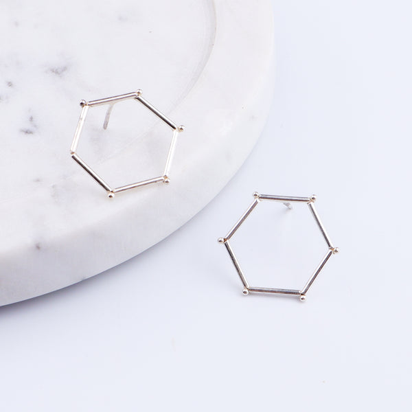 Handmade Hexagonal Earring (Plain)