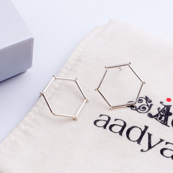 Handmade Hexagonal Earring (Plain)