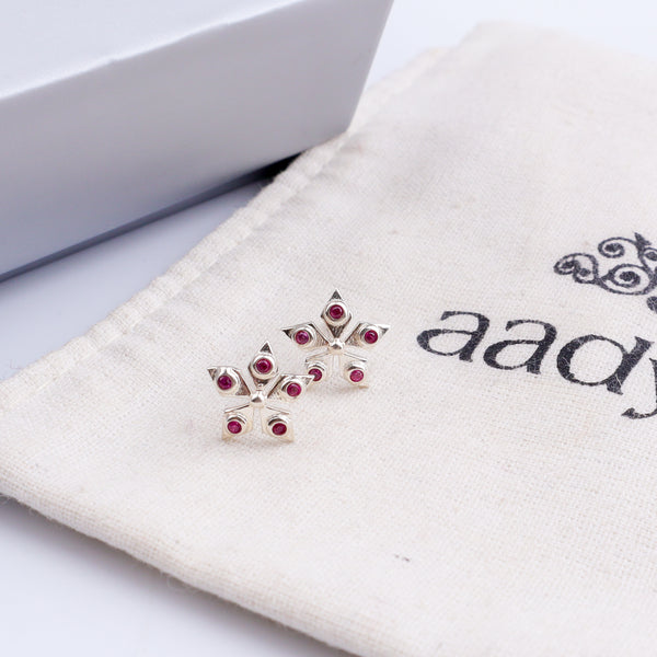Silver Nakshatra Studs