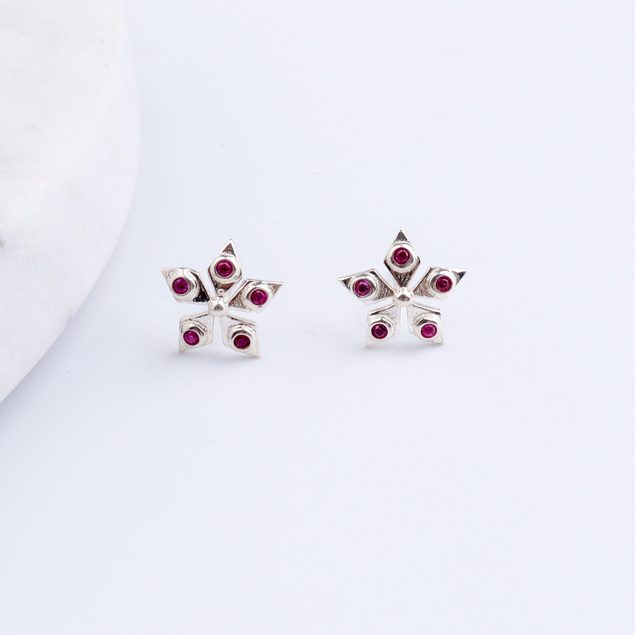 Silver Nakshatra Studs