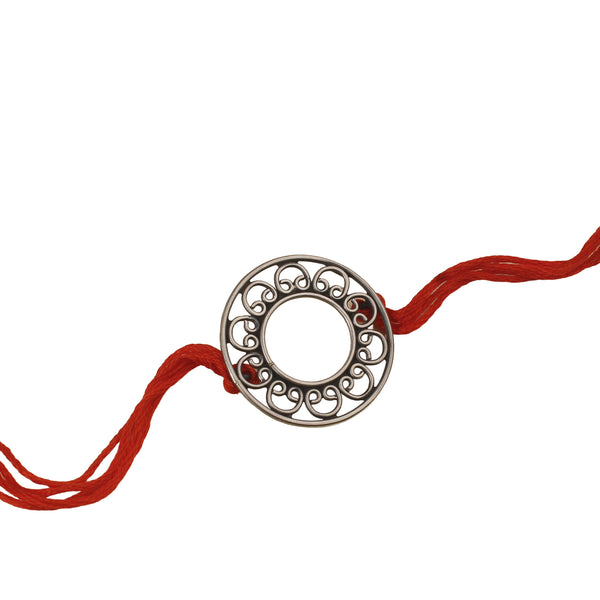 Silver Round Rakhi/Pendant