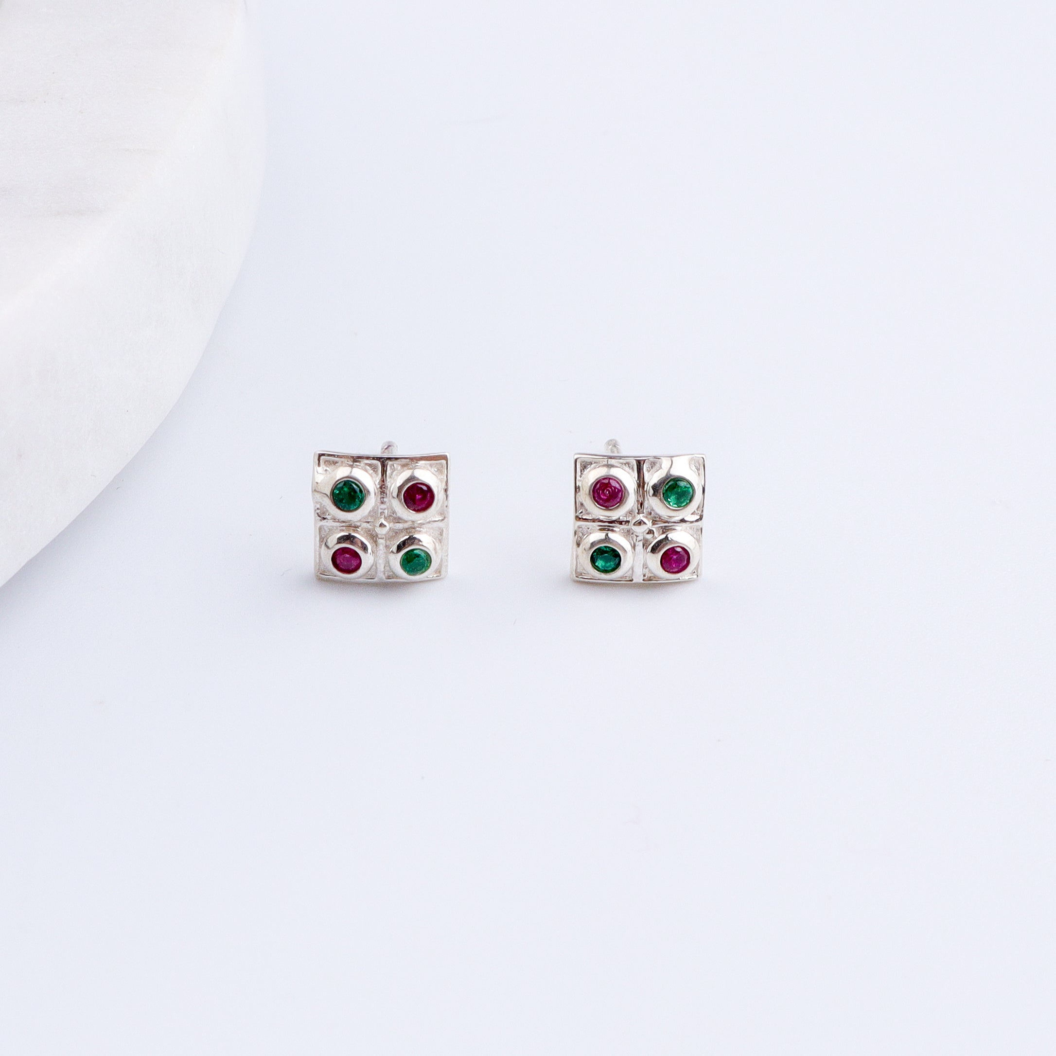 Silver Nakshatra Studs