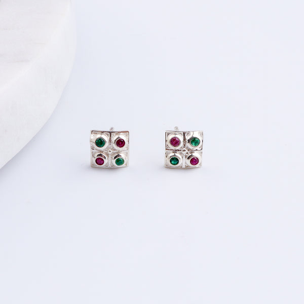 Silver Nakshatra Studs