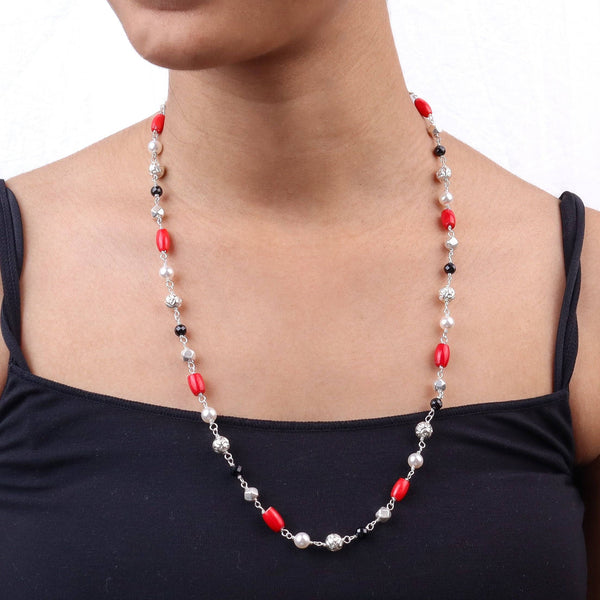 One Layer Coral, Pearl, Mohanmaal Bead, Ashtapailu & Black Spinel Ganthan
