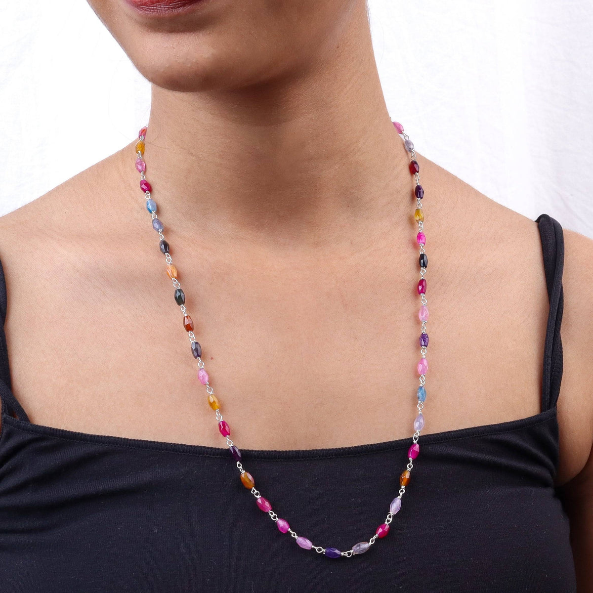 Multicolor Agate Ganthan | 92.5 Silver