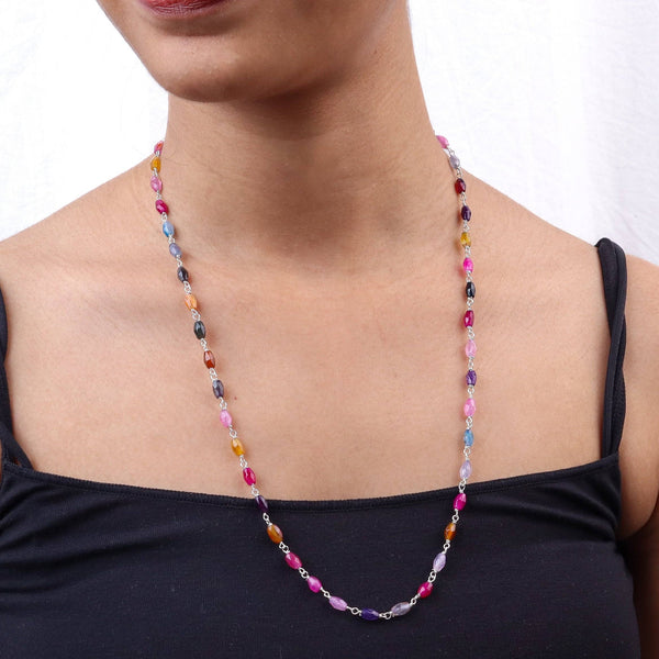 Multicolor Agate Ganthan | 92.5 Silver