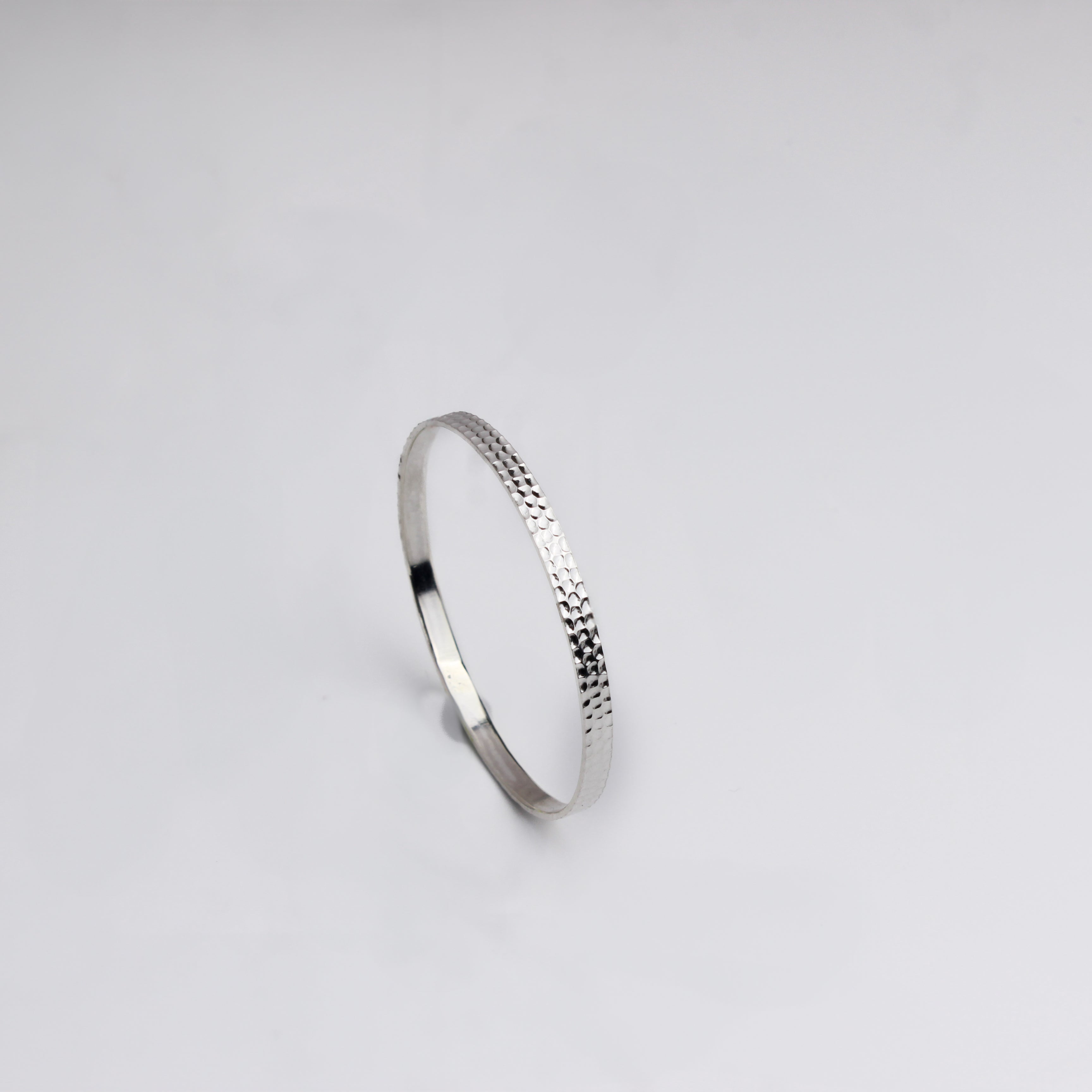 Hammered Silver Bangle