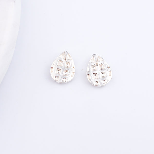 Silver Saaj Motif Earring: नारळ (Naral)