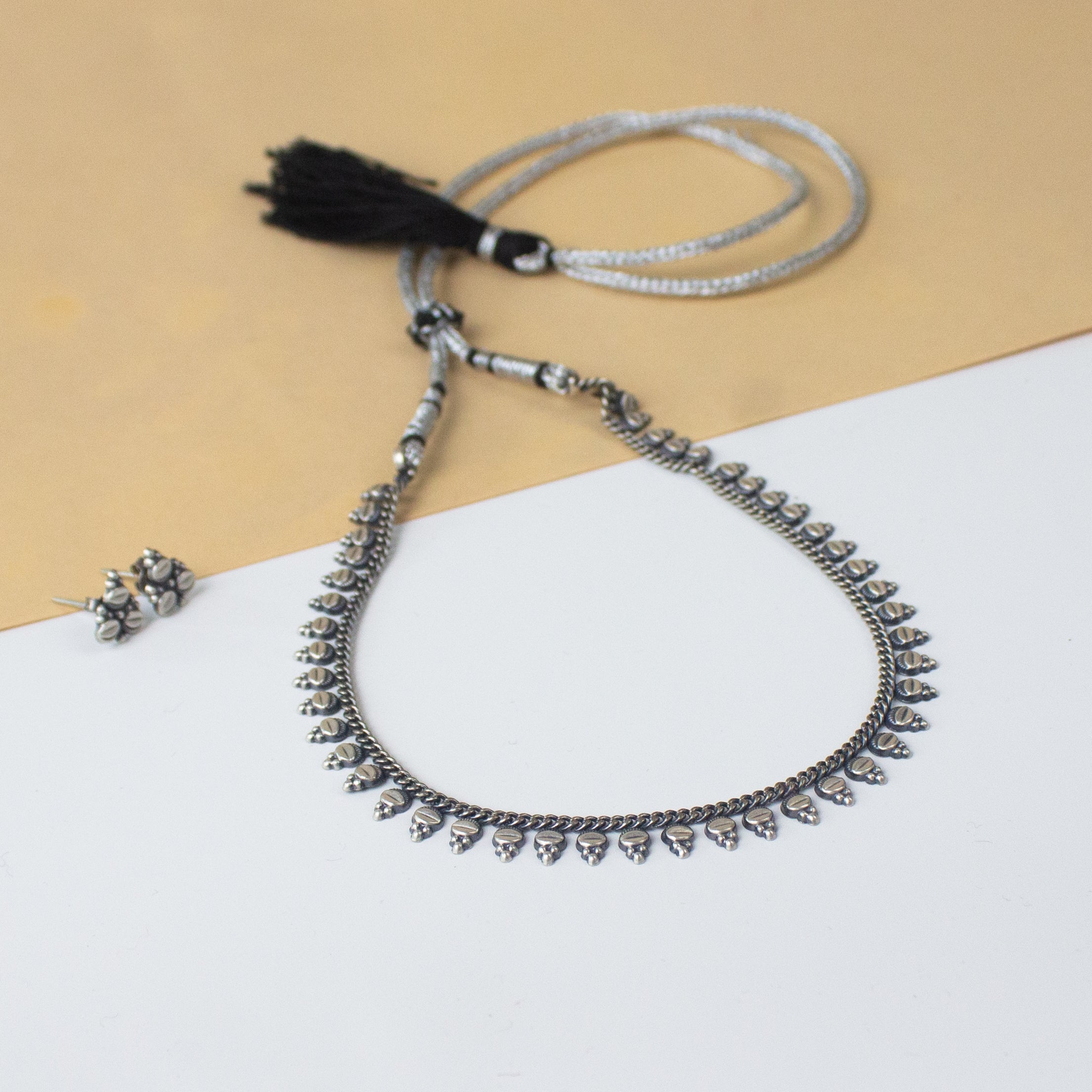 Delicate Silver Leaflet Set