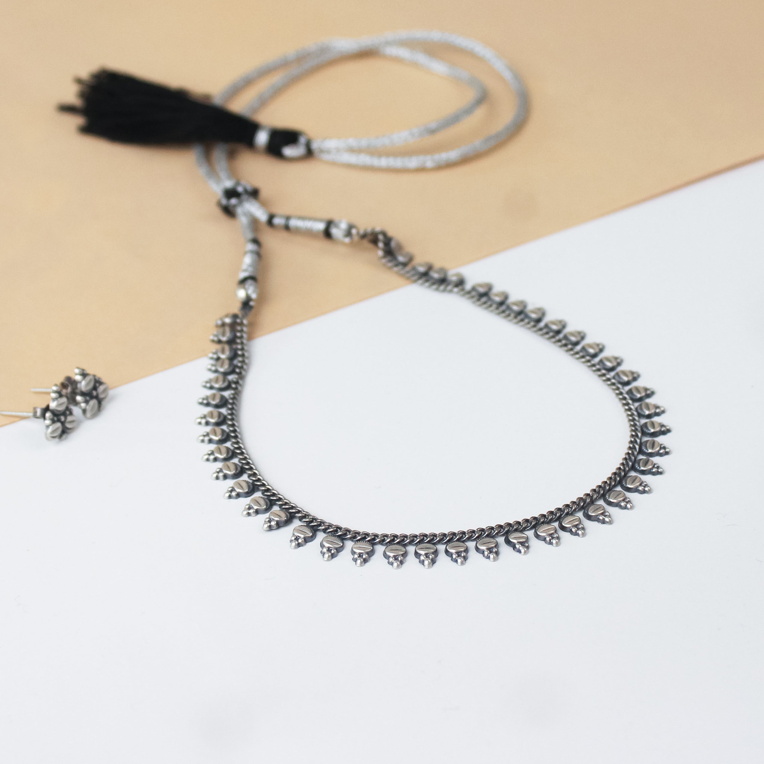 Delicate Silver Leaflet Set