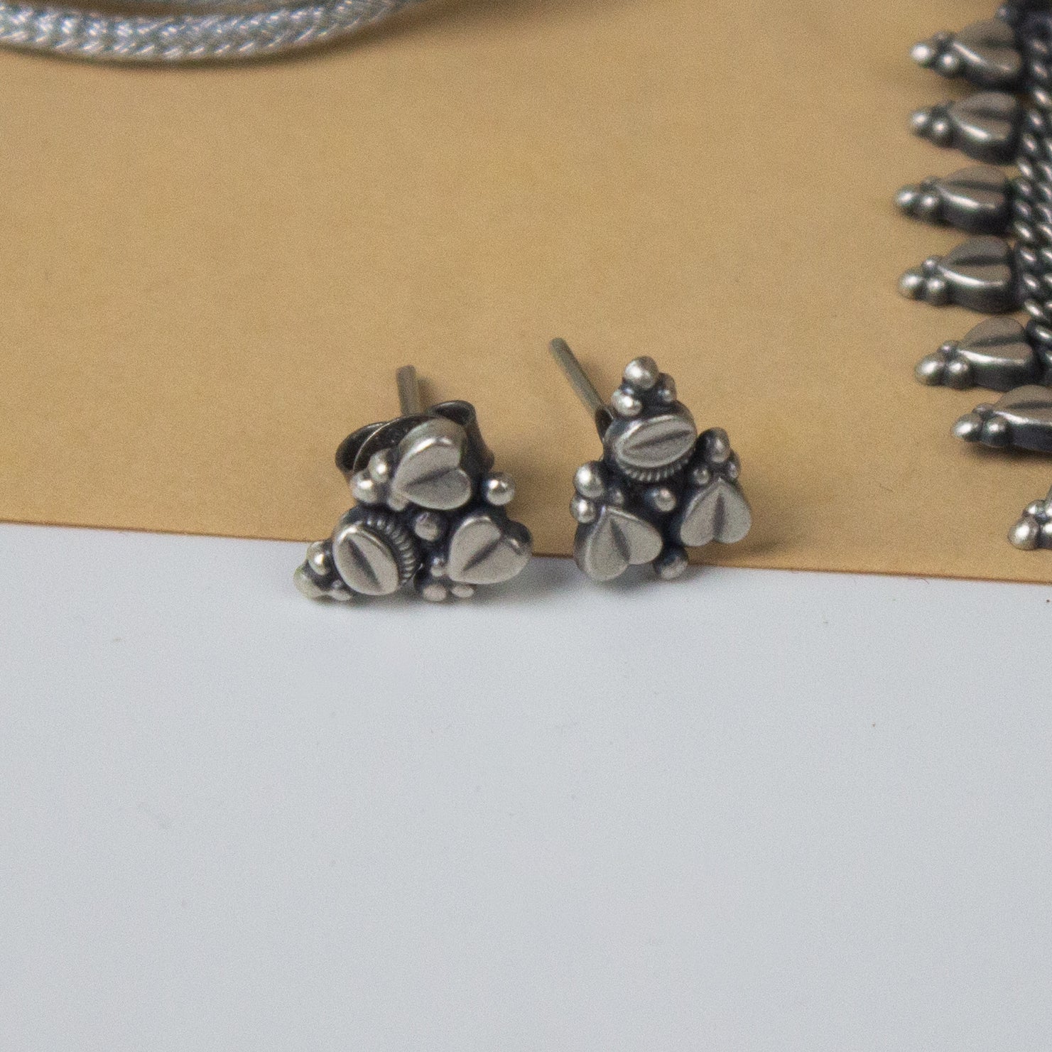 Delicate Silver Leaf Set