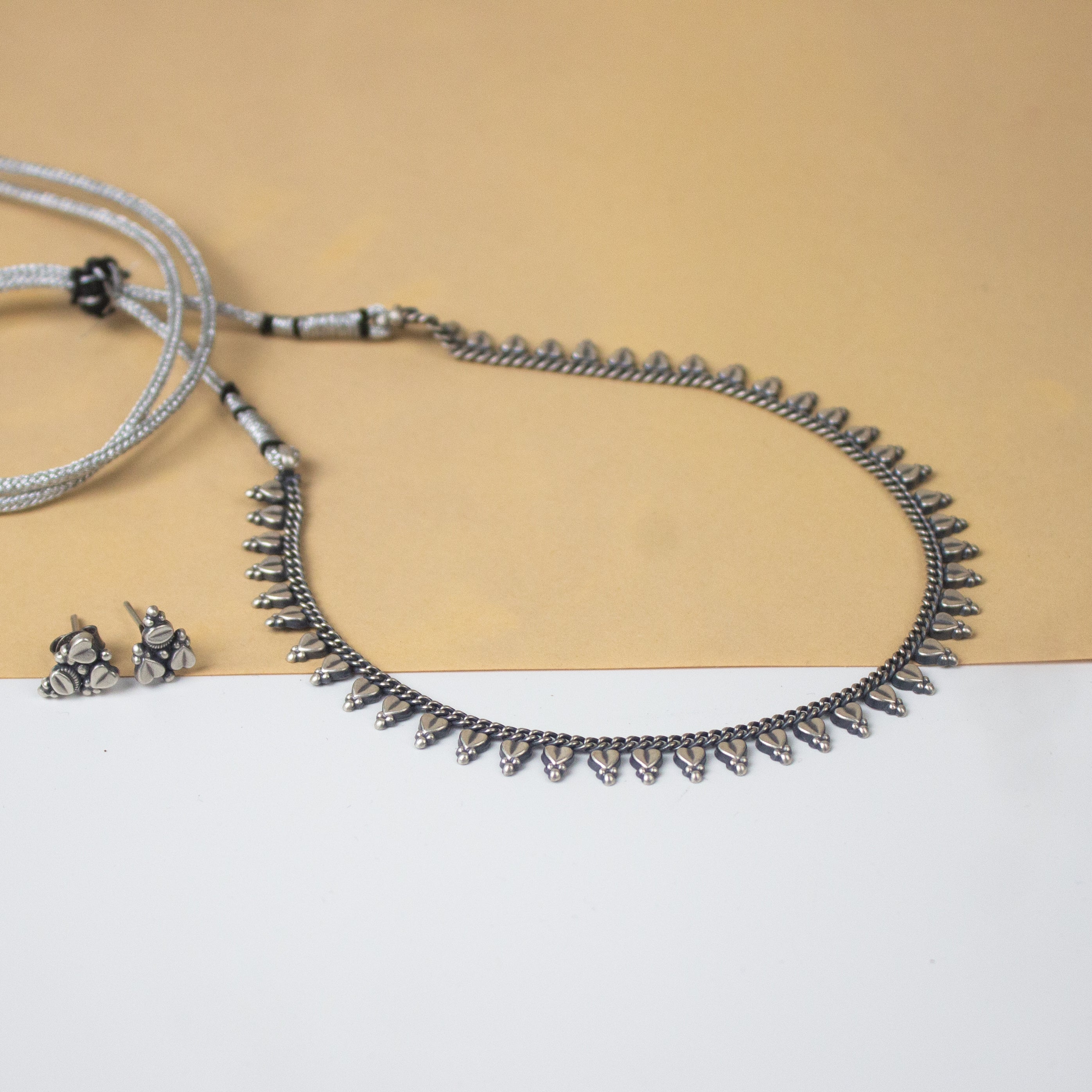 Delicate Silver Leaf Set
