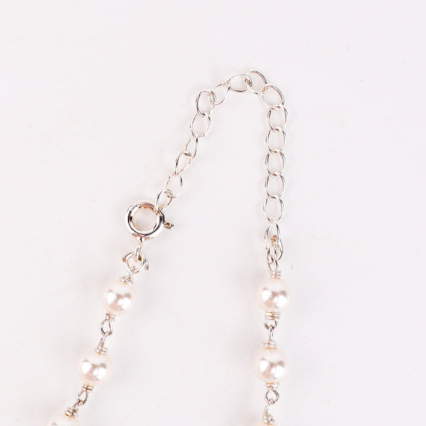 Multicolour Stone Necklace with Pearl Ganthan