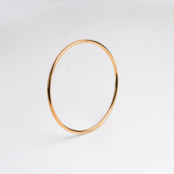 Plain Silver Bangle | 92.5 Silver | 22K Gold Plated
