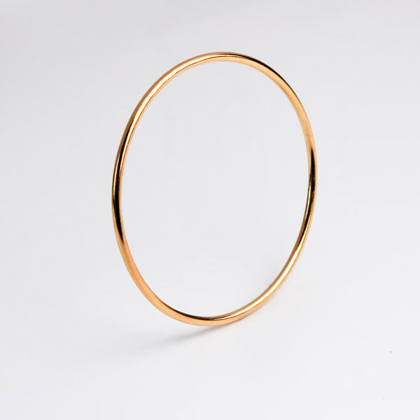 Plain Silver Bangle | 92.5 Silver | 22K Gold Plated