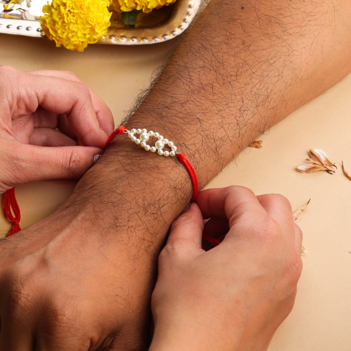 Handmade Pearl Rakhi
