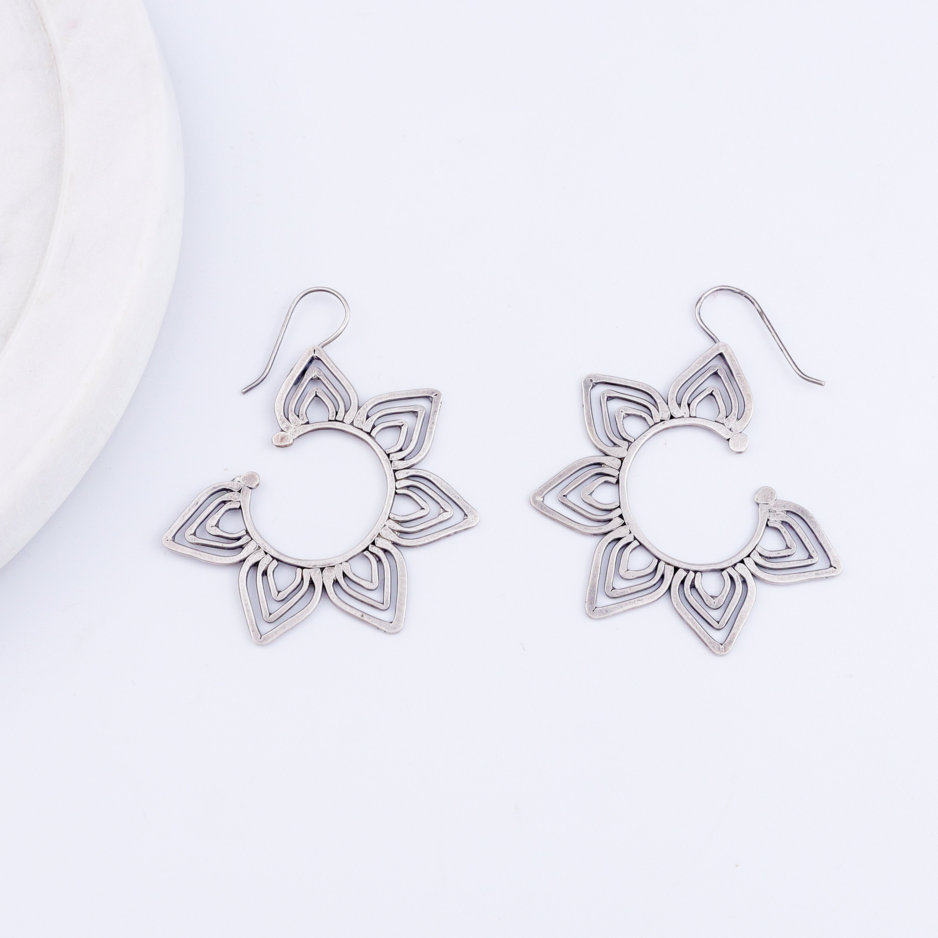 Kumudini ( Lily ) Hammered Earring
