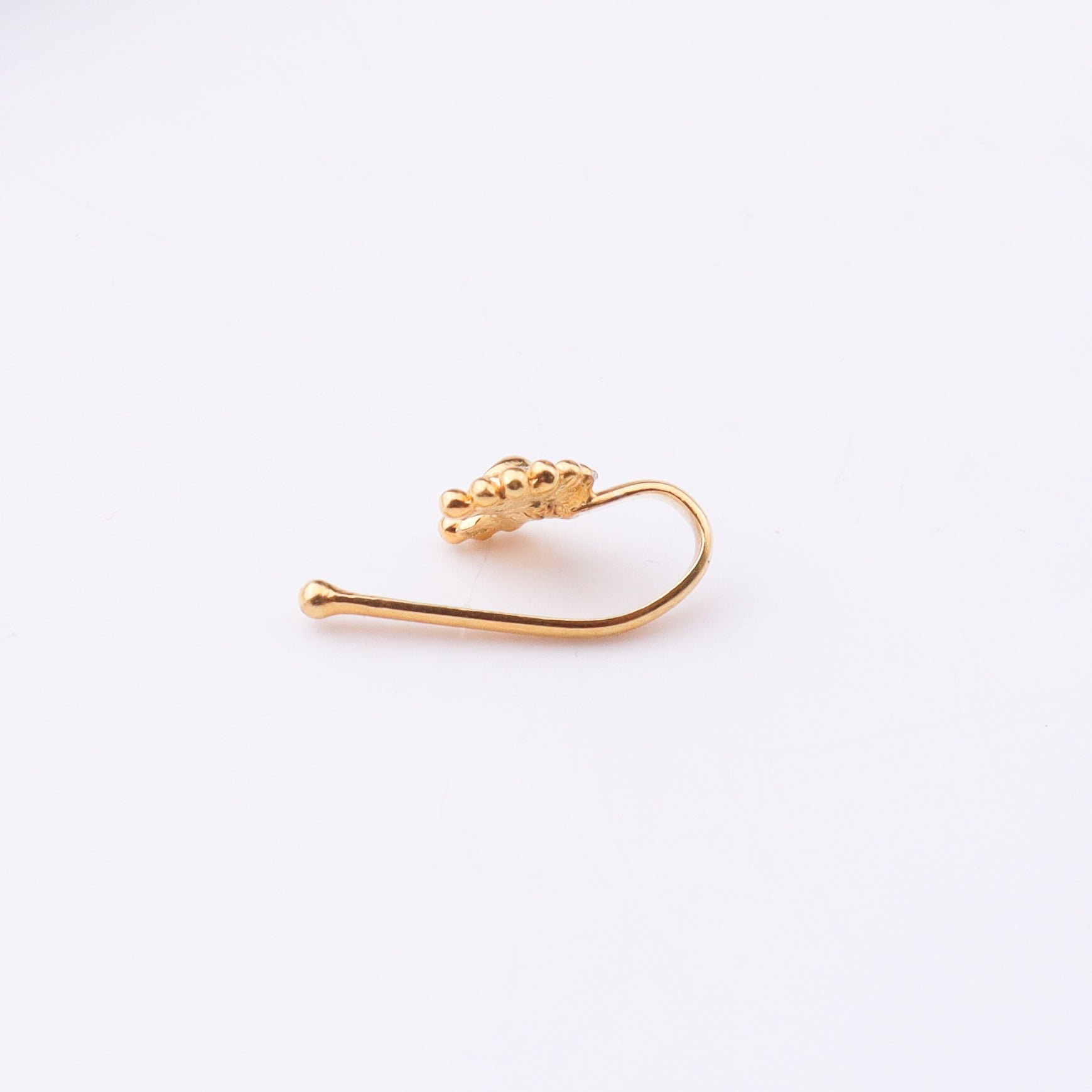 Chandrakor Nose pin: Small (Pierced) | 22K Gold Plated