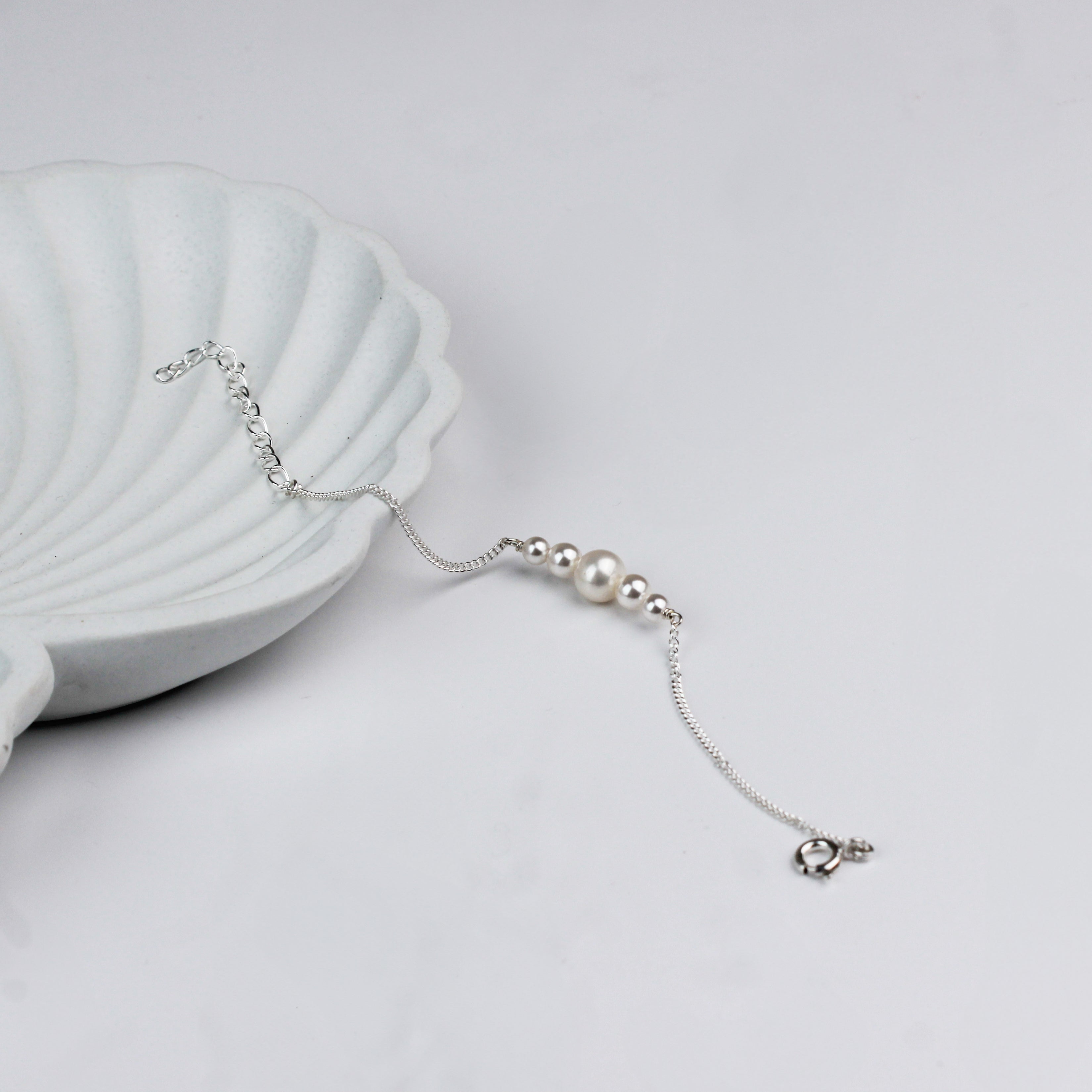 Classic Silver Pearl Bracelet