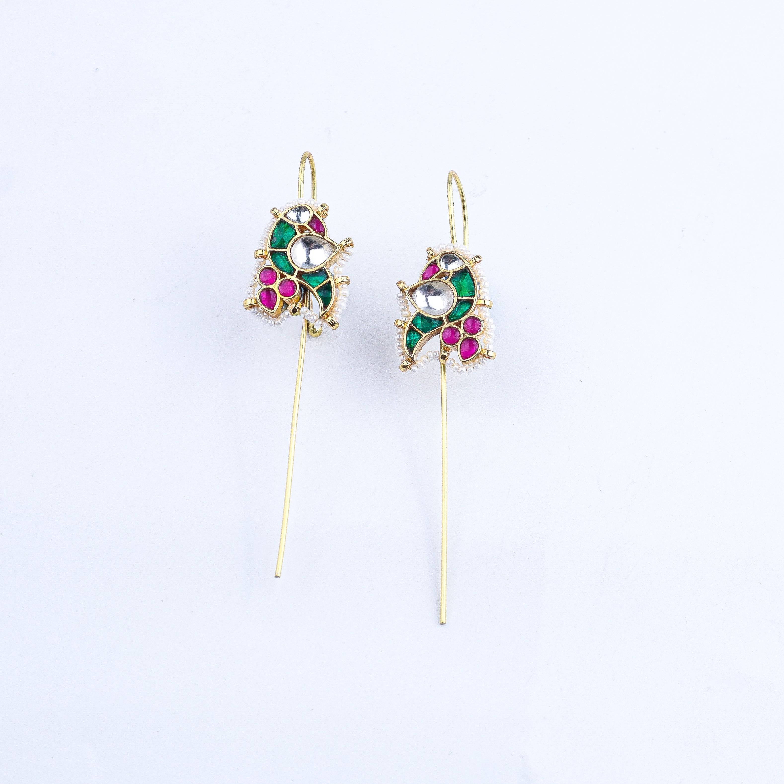 Close-up of 22K Gold-Plated Fashion Earcuff showcasing intricate detailing, fine craftsmanship, and rich 22K gold plating