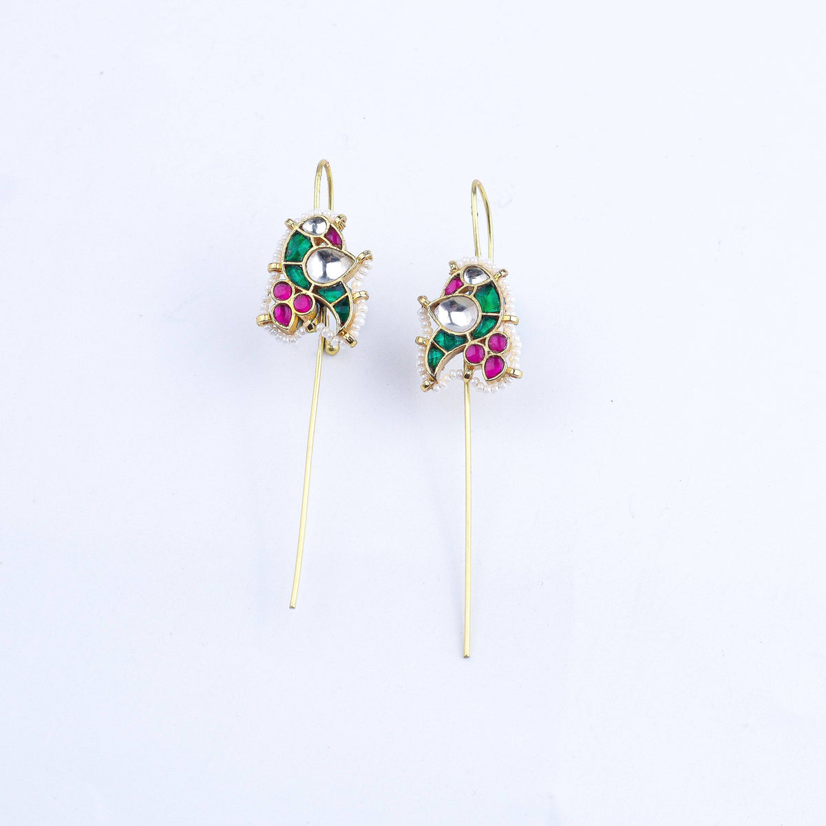Close-up of 22K Gold-Plated Fashion Earcuff showcasing intricate detailing, fine craftsmanship, and rich 22K gold plating