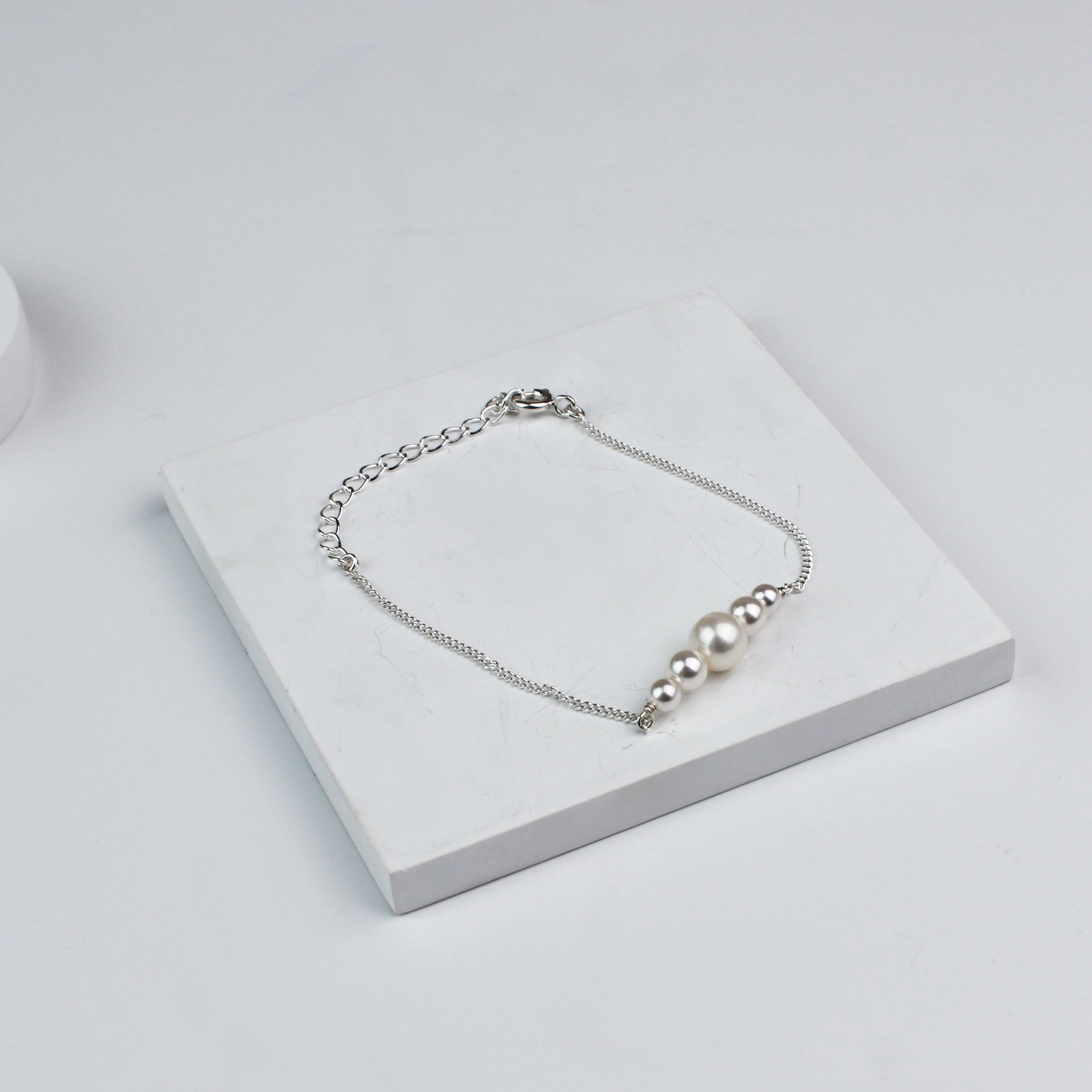 Classic Silver Pearl Bracelet