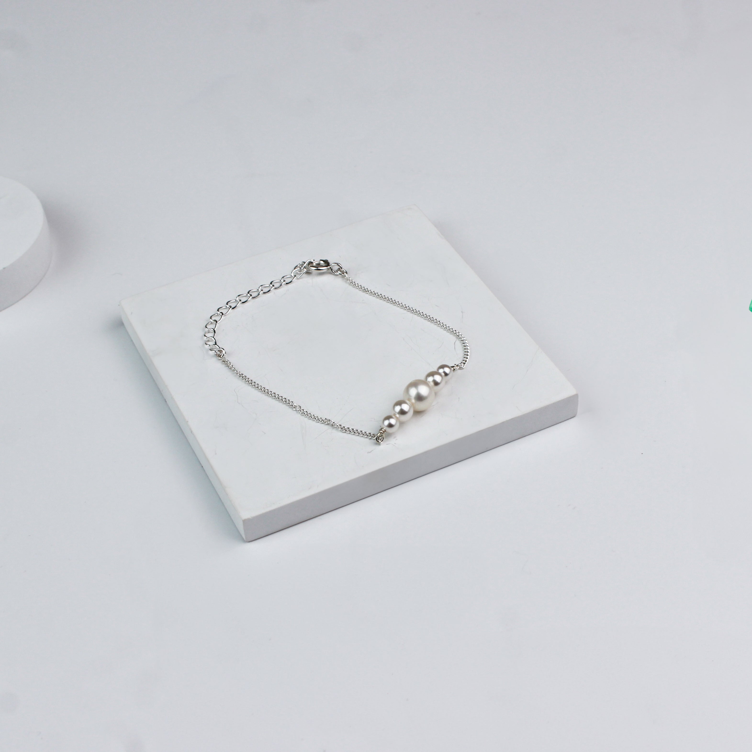 Classic Silver Pearl Bracelet