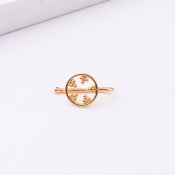 Gold Plated Nose Pin Clip-On