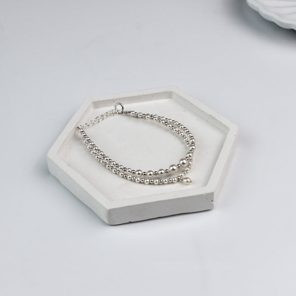 Dainty Layered Pearl Bracelet