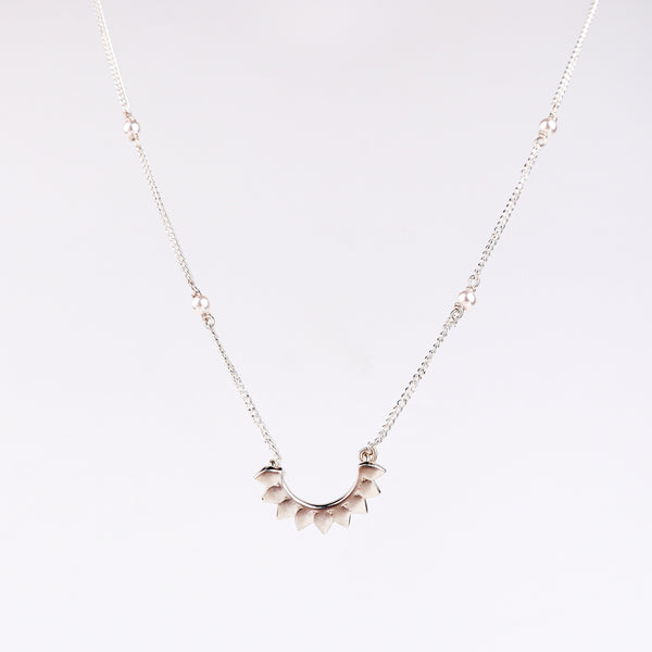 Petal Necklace with Pearls