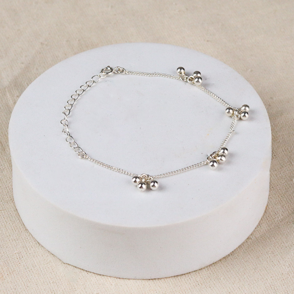 Silver Ghungroo Bunch Bracelet