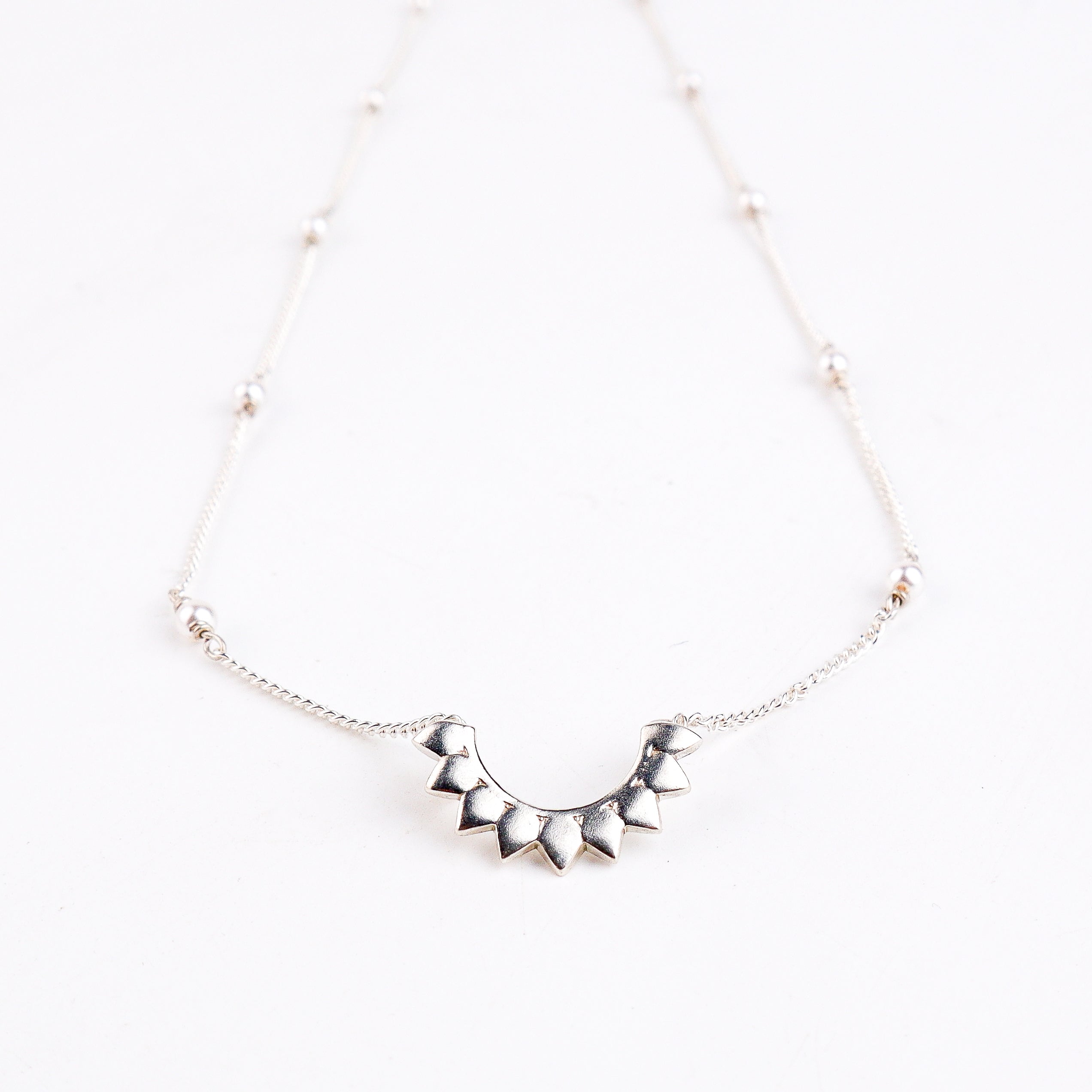 Petal Necklace with Pearls